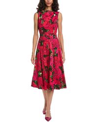 Oscar de la Renta - Dahlia Poplin Shirtdress - Lyst