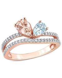 Rina Limor - 10k Rose Gold 1.38 Ct. Tw. Diamond & Gemstone Ring - Lyst