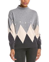 Peserico Patterned Wool, Silk & Cashmere-blend Sweater - Grey
