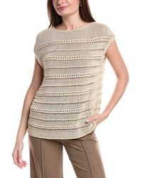 Lafayette 148 New York - Bateau Neck Open Stitch Pullover - Lyst