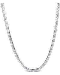 Italian Silver - Herringbone Chain Necklace - Lyst