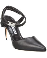 Manolo Blahnik - Noumaknu 90 Leather Pump - Lyst