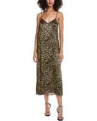The Kooples - Grand Leo Classic Leo Silk Maxi Slip Dress - Lyst