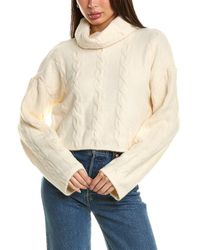 BCBGMAXAZRIA - Cable Wool-blend Sweater - Lyst