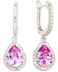 Suzy Levian - Silver 0.02 Ct. Tw. Diamond & Gemstone Earrings - Lyst
