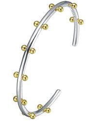 Rachel Glauber - Two-tone Plated Bangle Bracelet - Lyst