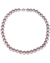 Pearls - Silver 9-10mm Pearl Necklace - Lyst