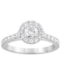 Lab Grown Diamonds - 14K 1.00 Ct. Tw. Lab Grown Diamond Halo Ring - Lyst