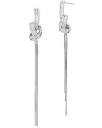Savvy Cie - Cz Dangle Earrings - Lyst