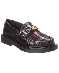 Celine - Triomphe Tarta & Leather Loafer - Lyst