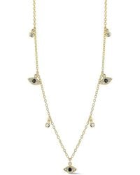 Sphera Milano - 14K Over Cz Eye Charm Choker Necklace - Lyst