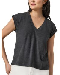 Lilla P - Cuffed Sleeve V-Neck - Lyst