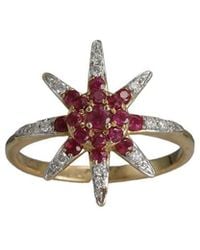 Diana M. Jewels - Fine Jewelry 14K 0.75 Ct. Tw. Diamond & Ruby Half-Eternity Ring - Lyst