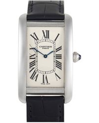 Cartier - Tank Americaine Platinum Watch 1734B Watch (Authentic Pre-Owned) - Lyst