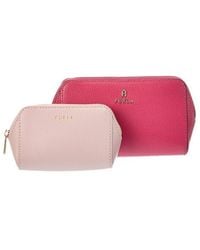 Furla - Camelia Leather Cosmetic Case Set Of 2 - Lyst