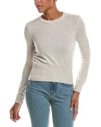 Autumn Cashmere - Contrast Side Seam Crewneck 100% Cashmere Sweater - Lyst