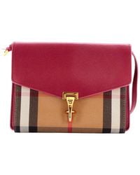 Burberry - Leather & House Check Canvas Macken Crossbody Small (Authentic Pre-Loved) - Lyst