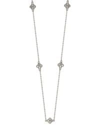 Suzy Levian - 14k 0.40 Ct. Tw. Diamond Clover By The Yard Necklace - Lyst