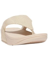 Fitflop - Lulu Glitz Canvas Toe Post Sandal - Lyst