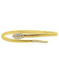 Adornia - 14K Plated Pearl Cuff Bracelet - Lyst