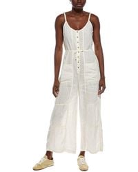 XCVI - Macauley Crop Linen Jumpsuit - Lyst