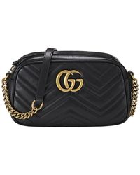 Gucci - Leather Gg Marmont Crossbody Bag Small (Authentic Pre-Loved) - Lyst