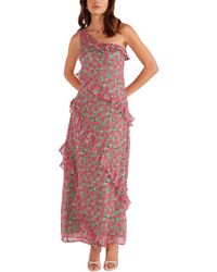 MINKPINK - Grace One Shoulder Maxi Dress - Lyst