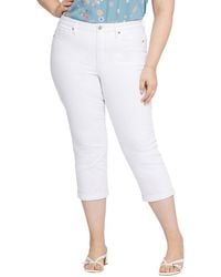 NYDJ - Plus Chloe Optic White Capri Jean - Lyst
