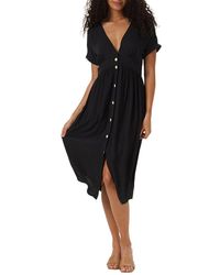 The Normal Brand - Deep V Button-Thru Dress - Lyst