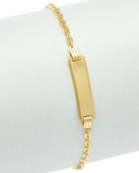 Italian Gold - 18k Cable Link Adjustable Link Id Bracelet - Lyst