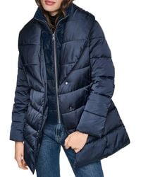 Andrew Marc - Zamora Shawl Collar Belted Puffer Coat - Lyst