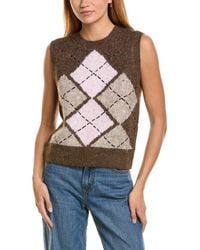 Ellen Tracy - Argyle Sweater Vest - Lyst