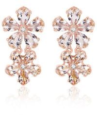 Nina Zhou Jewelry - 14K 5.92 Ct. Tw. Diamond & Morganite Drop Earrings - Lyst