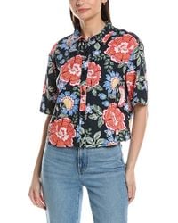 Ellen Tracy - Linen-Blend Camp Shirt - Lyst