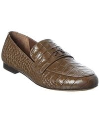 Tory Burch - Mini Everly Croc-Embossed Leather Loafer - Lyst
