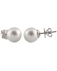 Masako Pearls - 14k 9-10mm White South Sea Pearl Earrings - Lyst