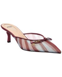Fendi - Colibri Lite Mesh & Leather Mule - Lyst