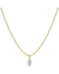 Lab Grown Diamonds - 18K Plated 1.00 Ct. Tw. Lab-Grown Diamond Necklace - Lyst