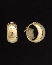 Italian Gold - 14k Polished Hoops - Lyst