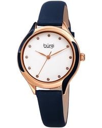 Burgi - Burgi Genuine Leather Watch - Lyst