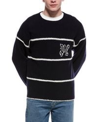 Palm Angels - Wool-Blend Crewneck Sweater - Lyst