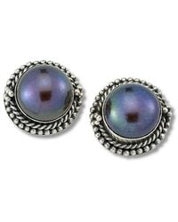 Samuel B. - Silver 10mm Pearl Studs - Lyst
