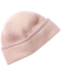 Portolano - Lurex Ribbed Cashmere Beanie - Lyst