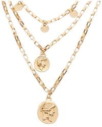 Ettika - Plated Multi Coin & Disc Layered Chain Necklace - Lyst