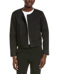 Eileen Fisher - Round Neck Silk Jacket - Lyst