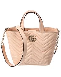 Gucci - Gg Marmont Mini Leather Tote - Lyst