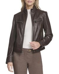 Andrew Marc - Mikel Leather Racer Jacket - Lyst
