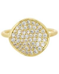 Rachel Glauber - 14K Plated Cz Cocktail Ring - Lyst