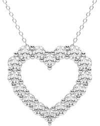Lab Grown Diamonds - 14k 3.00 Ct. Tw. Lab-grown Diamond Heart Pendant - Lyst