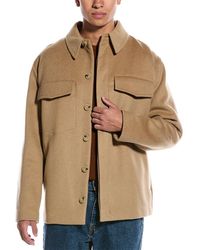 Vince - Splittable Drape Wool-blend Shirt Jacket - Lyst